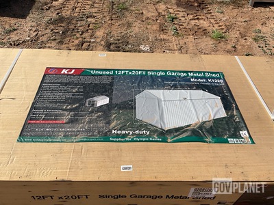 KJ K1220 Single Garage Metal Shed - Unused