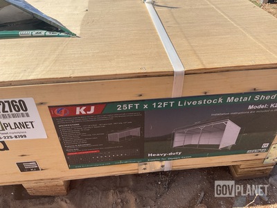 KJ K2512 Livestock Metal Shed - Unused