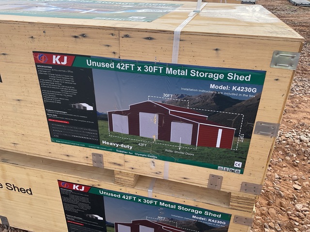 KJ K4230G Metal Storage Shed - Unused