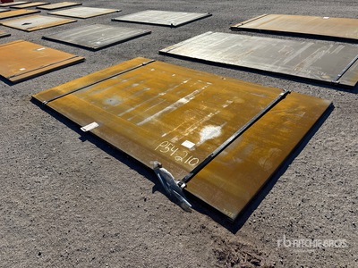 Quantity of (2) 2025 Kit Containers 6 ft x 10 ft (1.5 in Thick) Steel Plates