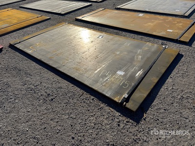 Quantity of (2) 2025 Kit Containers Steel 5 ft x 10 ft (1.5 in Thick) Steel Plates