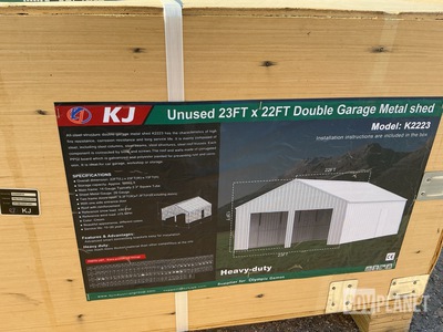 KJ K2223 Double Garage Metal Shed - Unused