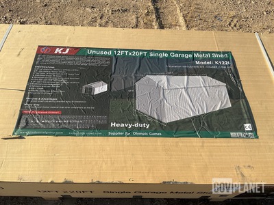 KJ K1220 Single Garage Metal Shed - Unused