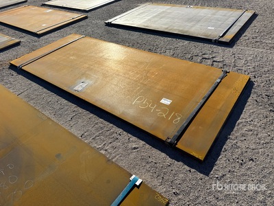 Quantity of (2) 2025 Kit Containers Steel 4 ft x 10 ft (1.5 in Thick) Steel Plates
