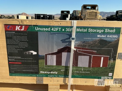 KJ K4230G Metal Storage Shed - Unused
