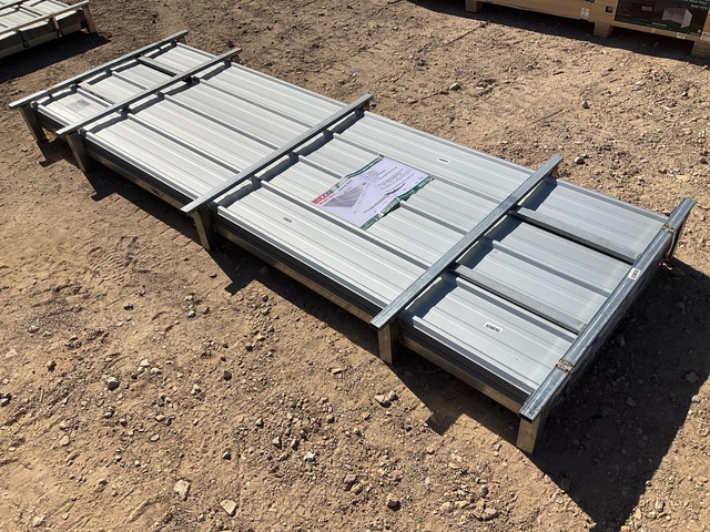 (100) Piece Lot of 10' Long Corrugated Steel Panels