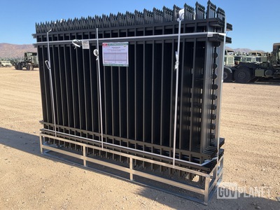 (24) Pieces of KJ Powder Coated Steel Fence w/(25) Post Connectors - Unused