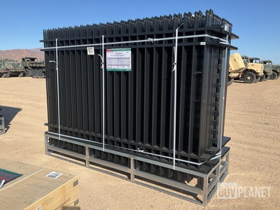 (30) Pieces of Galvanized Steel Garden/Public Space Fence w/(31) Post Connectors