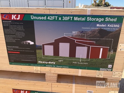 KJ K4230G Metal Storage Shed - Unused