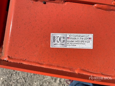 2025 Kit Containers MSS-SPE-4-23 Skid Steer Snow Pusher