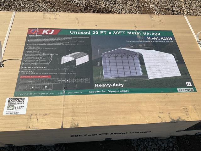 KJ K2030 Metal Garage - Unused KJ K2030 Metal Garage - Unused