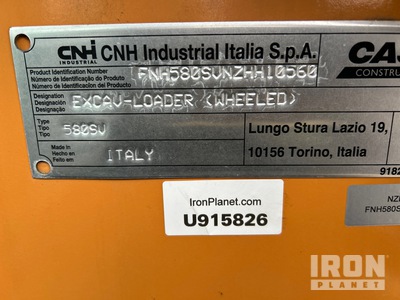 2022 Case 580SV 4x4 Backhoe Loader