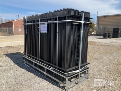 (30) Pieces of Galvanized Steel Garden/Public Space Fence w/(31) Post Connectors