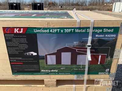 KJ K4230G Metal Storage Shed - Unused