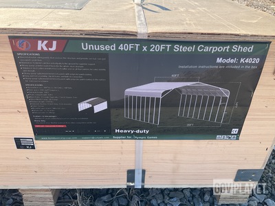 KJ K4020 Steel Carport Shed - Unused