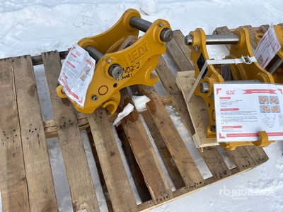 Quantity of (2) 2025 LEDI LD60KJ 8.5in and 10.5in (shoulder to shoulder) Excavator Coupler (Unused)