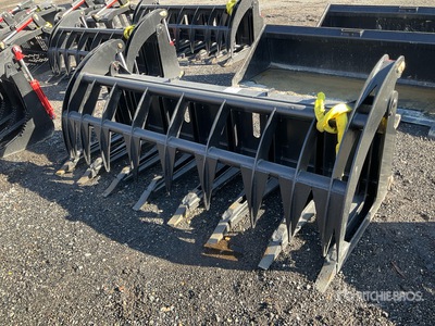All-Star 84 in Grapple Skid Steer Root Rake