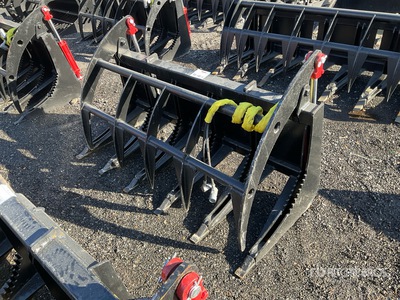 Mid-State E-Series 60 in Grapple Skid Steer Root Rake