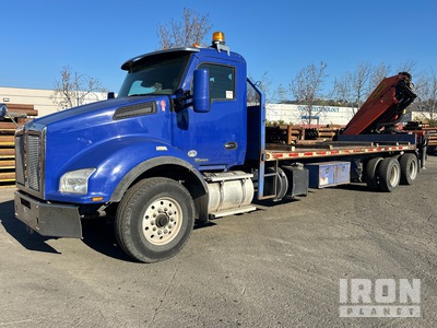 2017 Palfinger PK30002 Knuckle Boom on 2017 Kenworth T880 6x4 フラットベッドトラック（クレーン付）