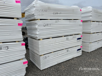 Qty of (4) 4 Ft x 8 Ft Insulation Boards 1/2" thick (Unused)