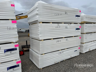 Qty of (4) 4 Ft x 8 Ft Insulation Boards 1/2" thick (Unused)