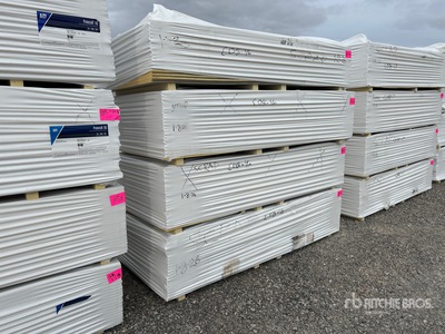 Qty of (4) 4 Ft x 8 Ft Insulation Boards 1/2" thick (Unused)