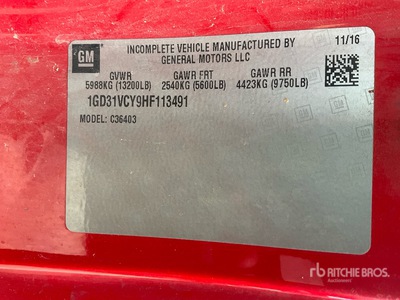 2017 GMC Sierra 3500HD 4x2 Autocarro officina