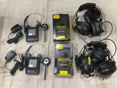 (7) Headset-Microphones, (38) Bases, (19) iPhone Cases & Assorted Items