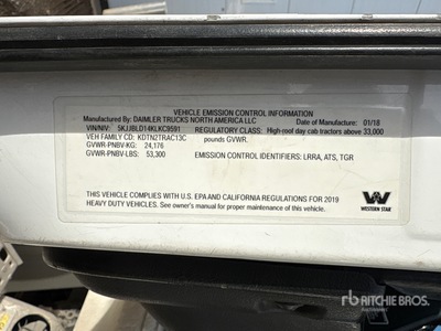 2019 Western Star 5700 XE 6x4 Cabina per trattore stradale