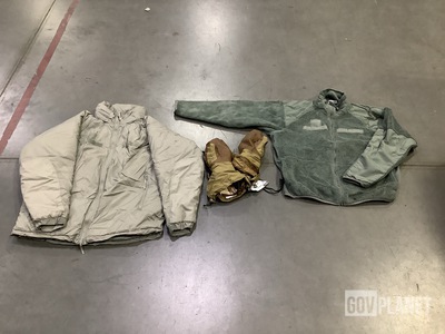 (87) Cold Weather Jackets, (7) Cold Weather Parkas & Assorted Items