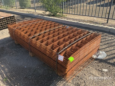 Quantity of (100) 6" x 6" 42" x 84" Mesh Sheet Pipe (Unused)