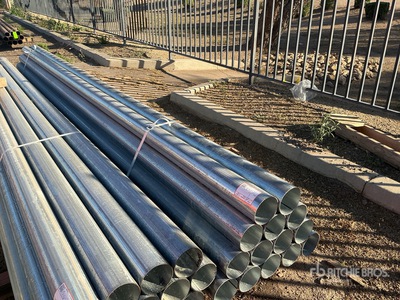 Quantity of (14) 5" OD. 11 GA. GALVANIZED 16' 3" LONG Pipe (Unused)