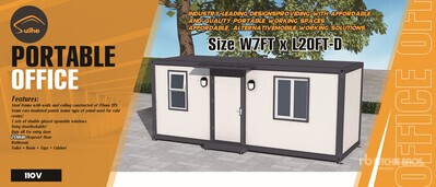 2026 Suihe NMO-20FT-007D-FP 20 ft x 7 ft Skid-Mounted Bureau mobile (Unused)