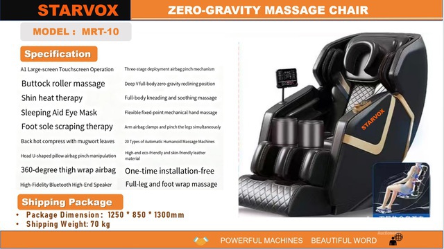 2025 STARVOX MRT-10 Zero-Gravity Massage Chairs (Unused)