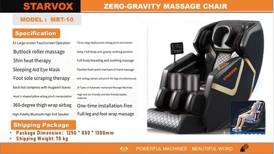 2025 STARVOX MRT-10 ZERO-GRAVITY MASSAGE Stoelen (Unused)