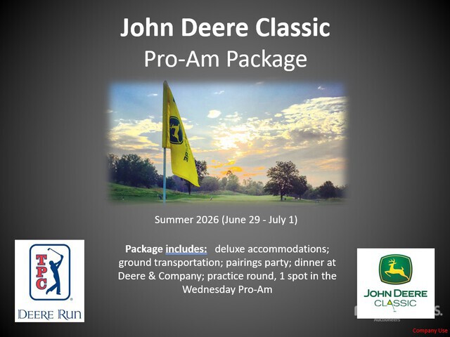 Play in the 2026 John Deere Classic ProAm @ TPC Deere Run, Silvis IL