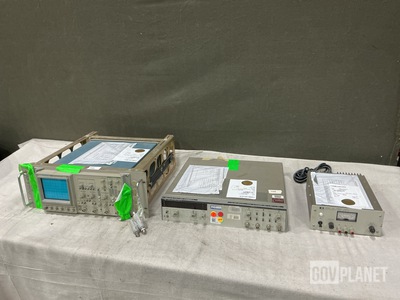 1) Universal Counter, (1) Power Supply, (1) Oscilloscope & Assorted Item