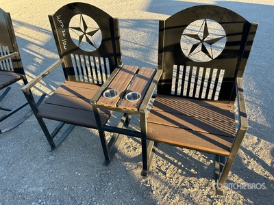 Big Daddy Double Seat Wildlife Rocking Chair with Cupholders (Unused)