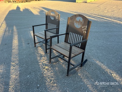 Quantity of (2) Big Daddy Metal Wildlife Rocking Chairs (Unused)