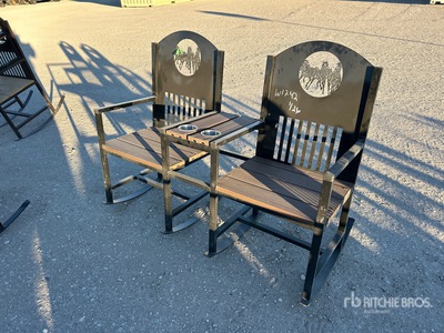 Big Daddy Double Seat Wildlife Rocking Chair with Cupholders (Unused)