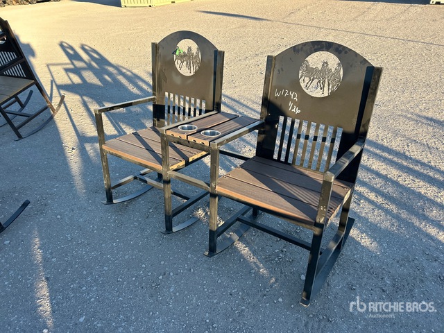 Big Daddy Double Seat Wildlife Rocking Chair with Cupholders (Unused ...