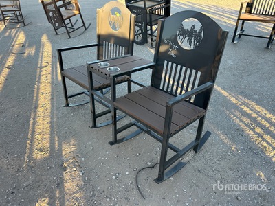 Big Daddy Double Seat Wildlife Rocking Chair with Cupholders (Unused)