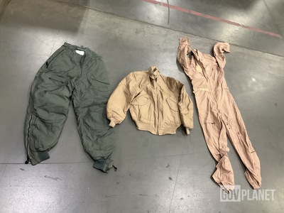 (15) Cold Weather Trousers, (9) Flyer's Coveralls & Assorted Items