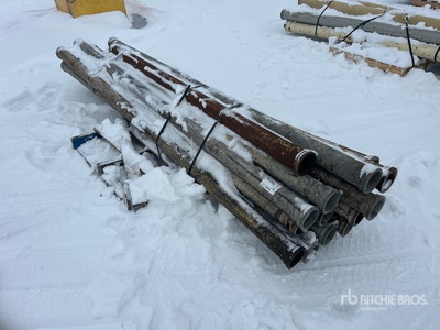 Quantity of (17) 4 in x 10 ft Concrete Pump Pipes