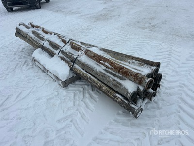 Quantity of (17) 4 in x 10 ft Concrete Pump Pipes