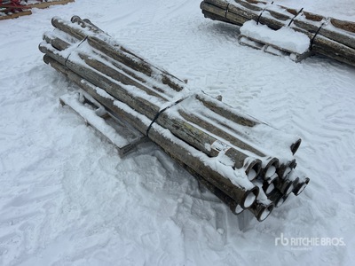 Quantity of (17) 4 in x 10 ft Concrete Pump Pipes