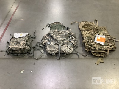(3) Field Packs, (7) Large Field Pack Sets, (2) Rifleman Sets & Assorted Items
