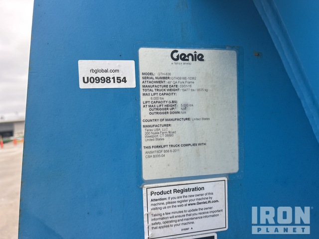 MANIPULADOR 2016 GENIE