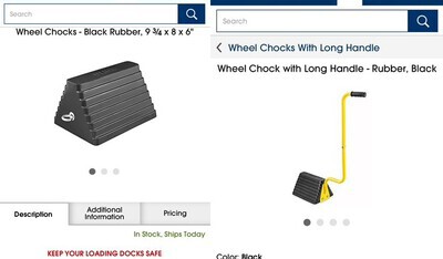 Uniline Qty of Rubber Wheel Chocks Varios. Industrial