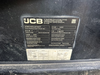 2018 JCB 512-56 Telehandler